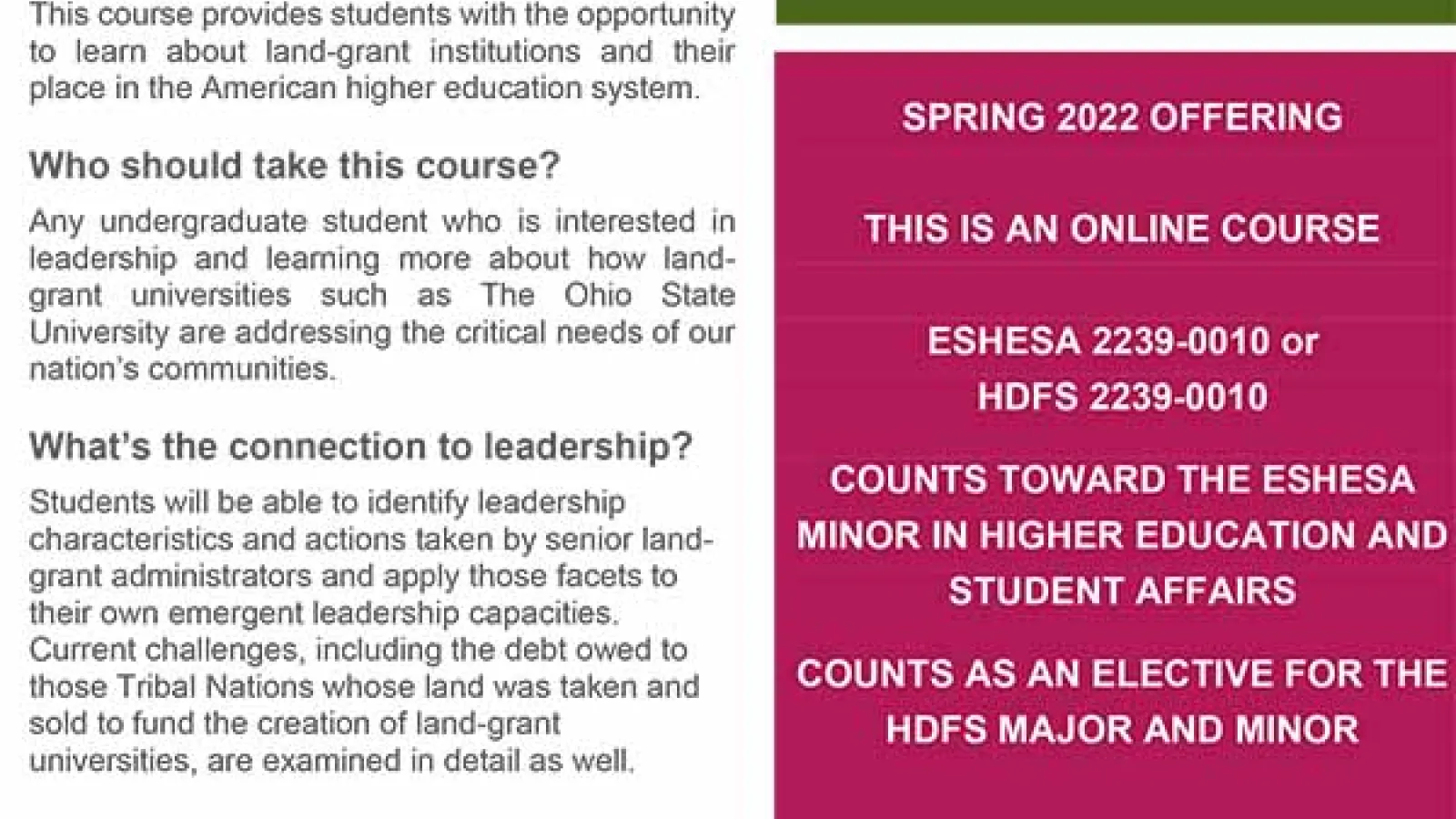 Course description